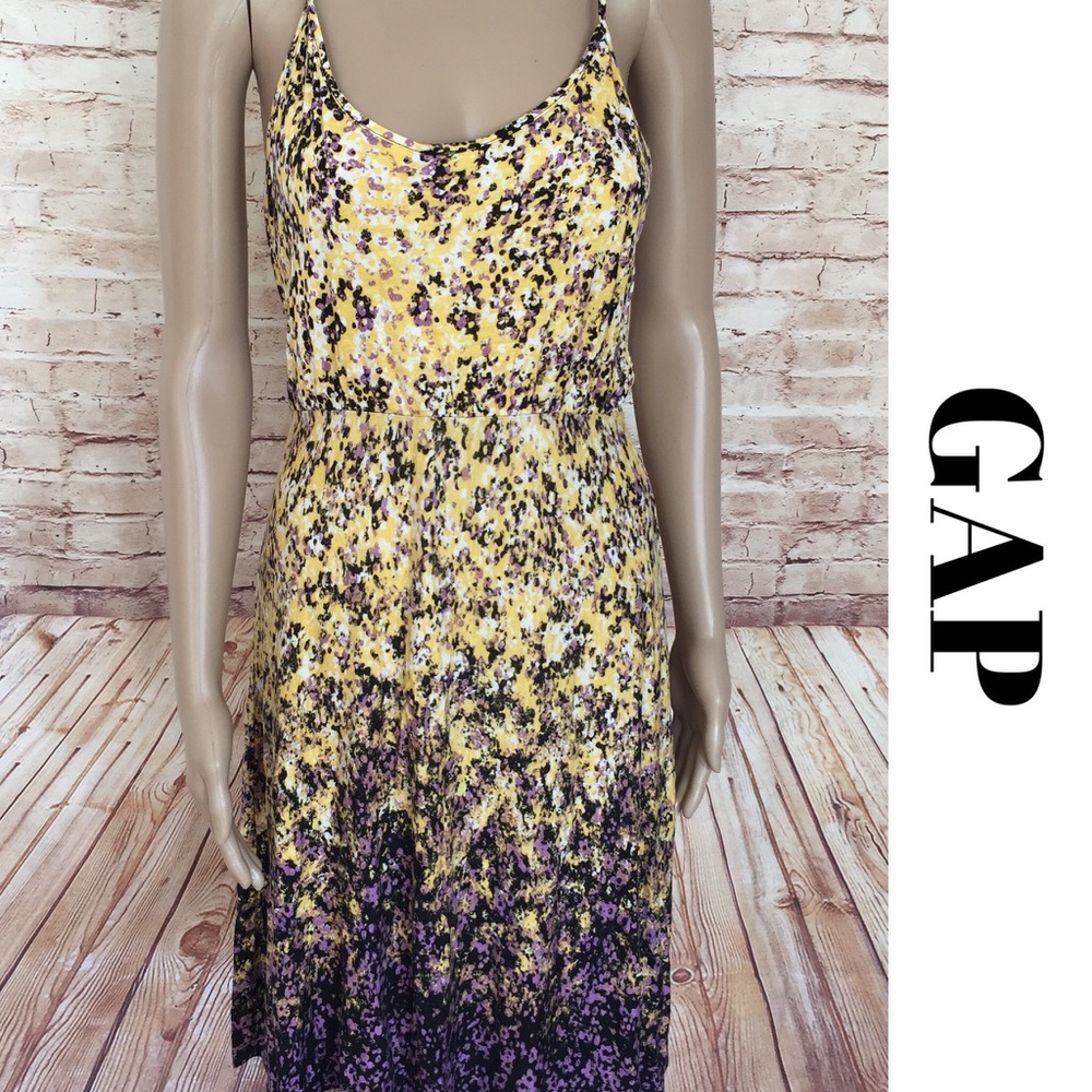 • Gap • Sleeveless Halter Floral Ombré Dress - Picture 1 of 6
