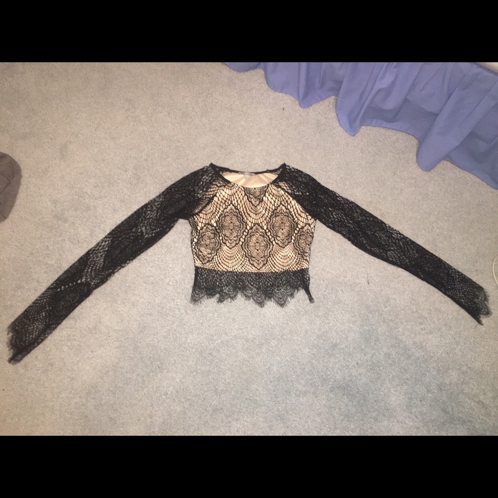 Charlotte Russe lace crop top