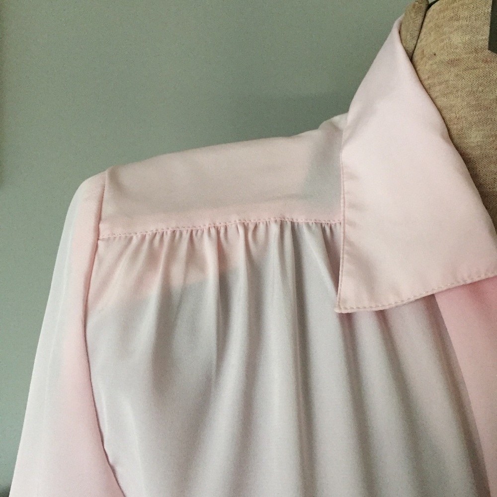 Vtg blush pink blouse sz 6 Rockabilly w/ hi rise