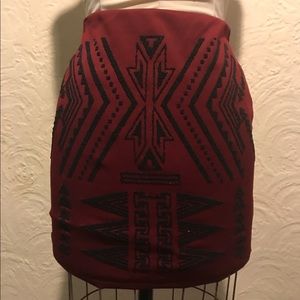 Charlotte Russe Maroon Mini Skirt