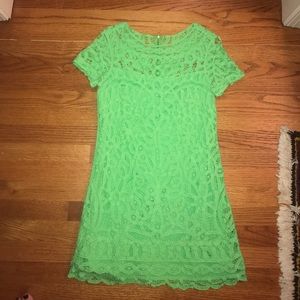 Lime Green Lace Dress