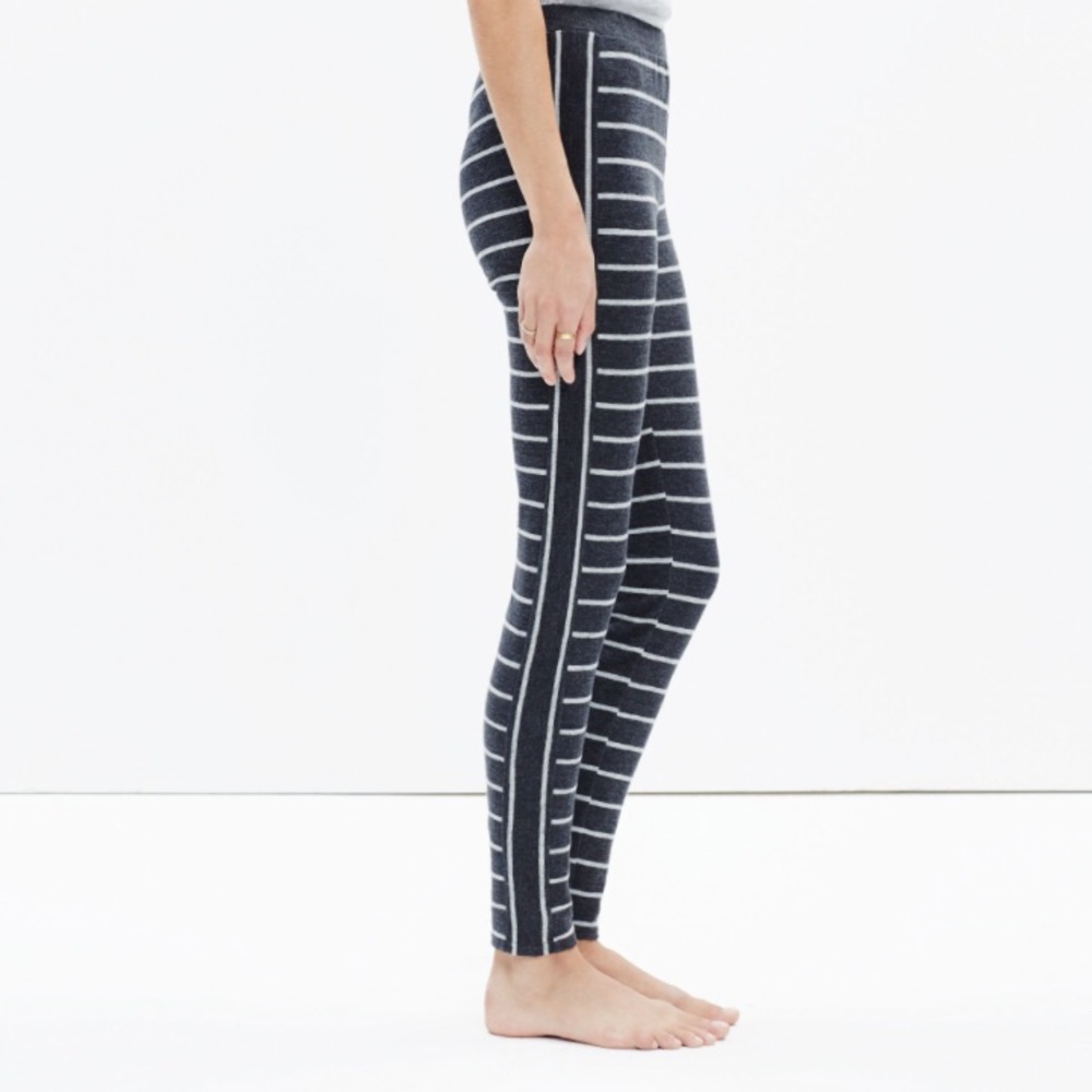 Madewell Striped Sleeping Pants in Gray