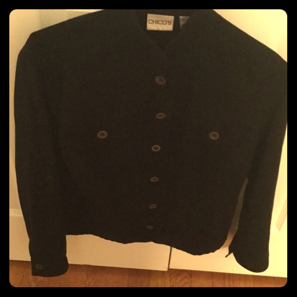 Military style lightweight black jacket corduroy