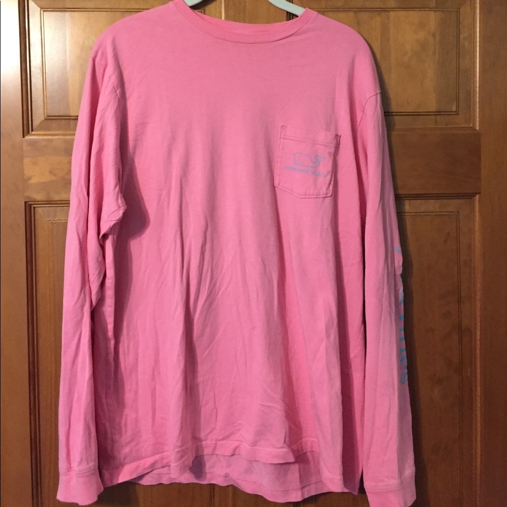 Vineyard vines pink long sleeved tee