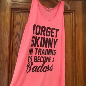 Pink workout tank
