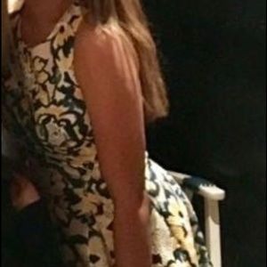 H&M dress, yellow green floral size 4