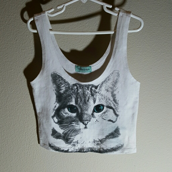 PacSun Tops - Workshop cat crop top