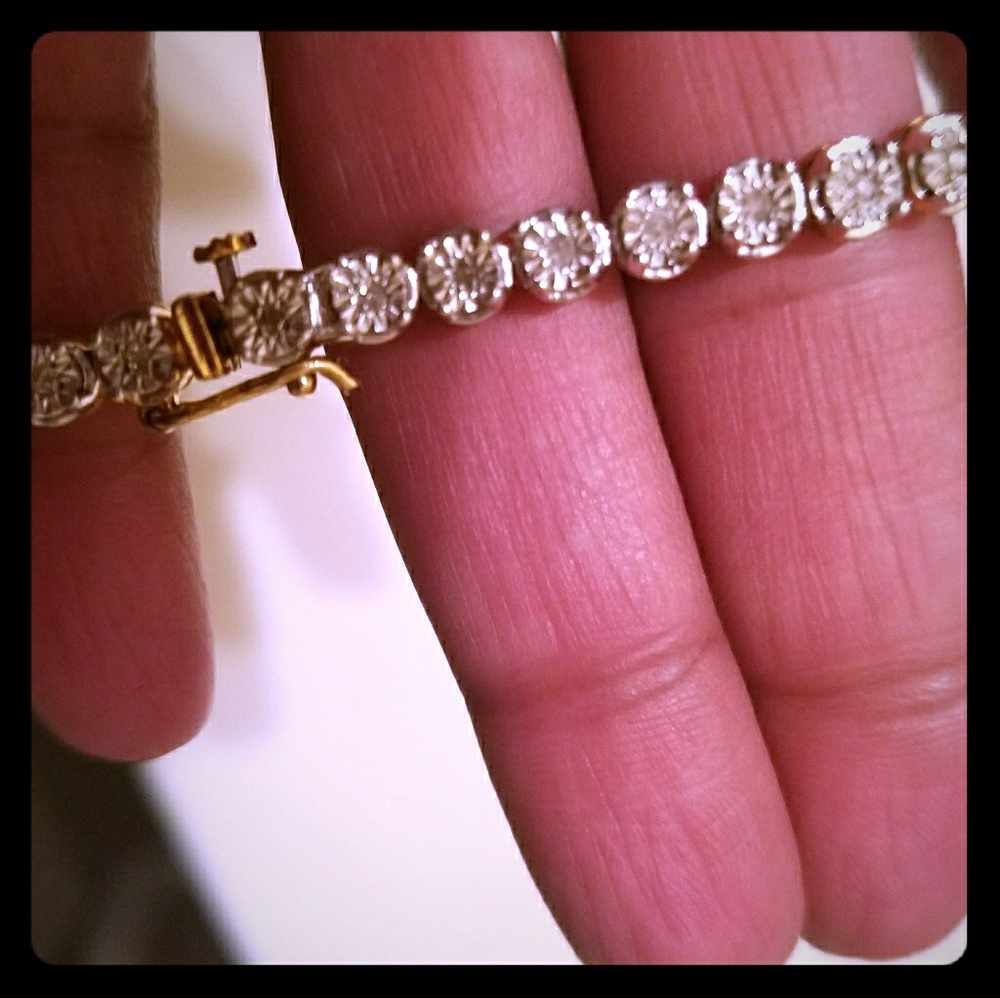 14ct Gold Plated Tennis Bracelet