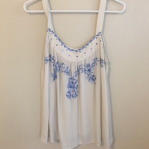 Loose blouse. Thin straps