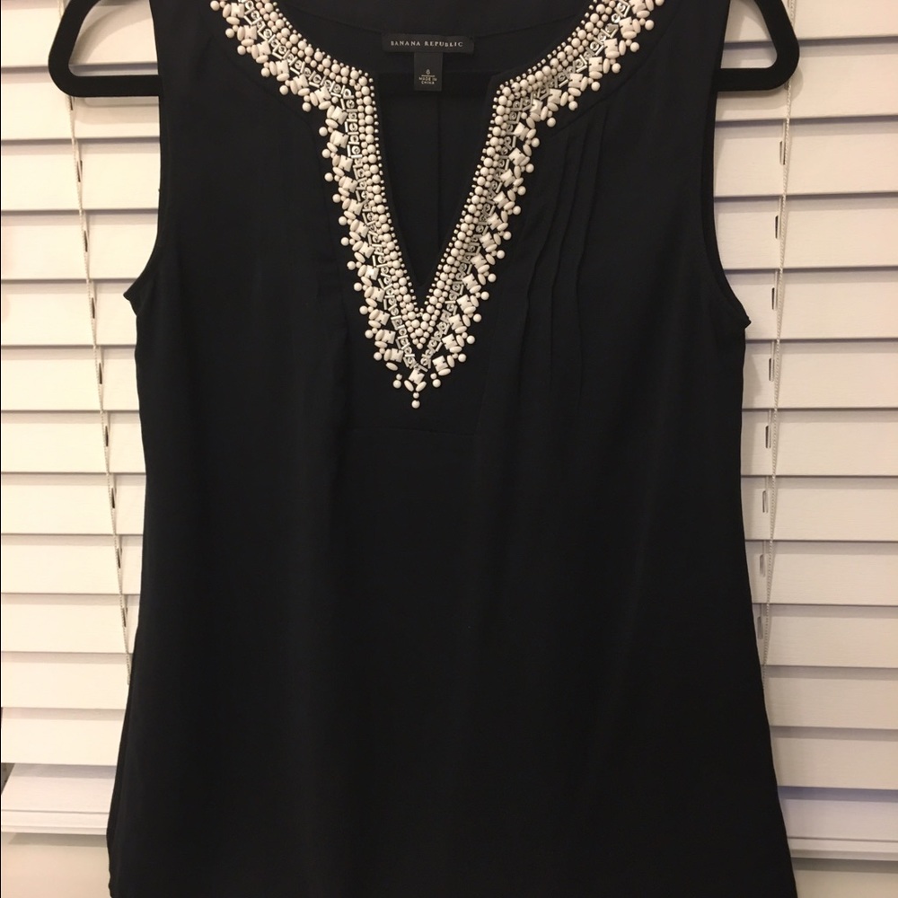 Black/dark navy Banana Republic top size 6