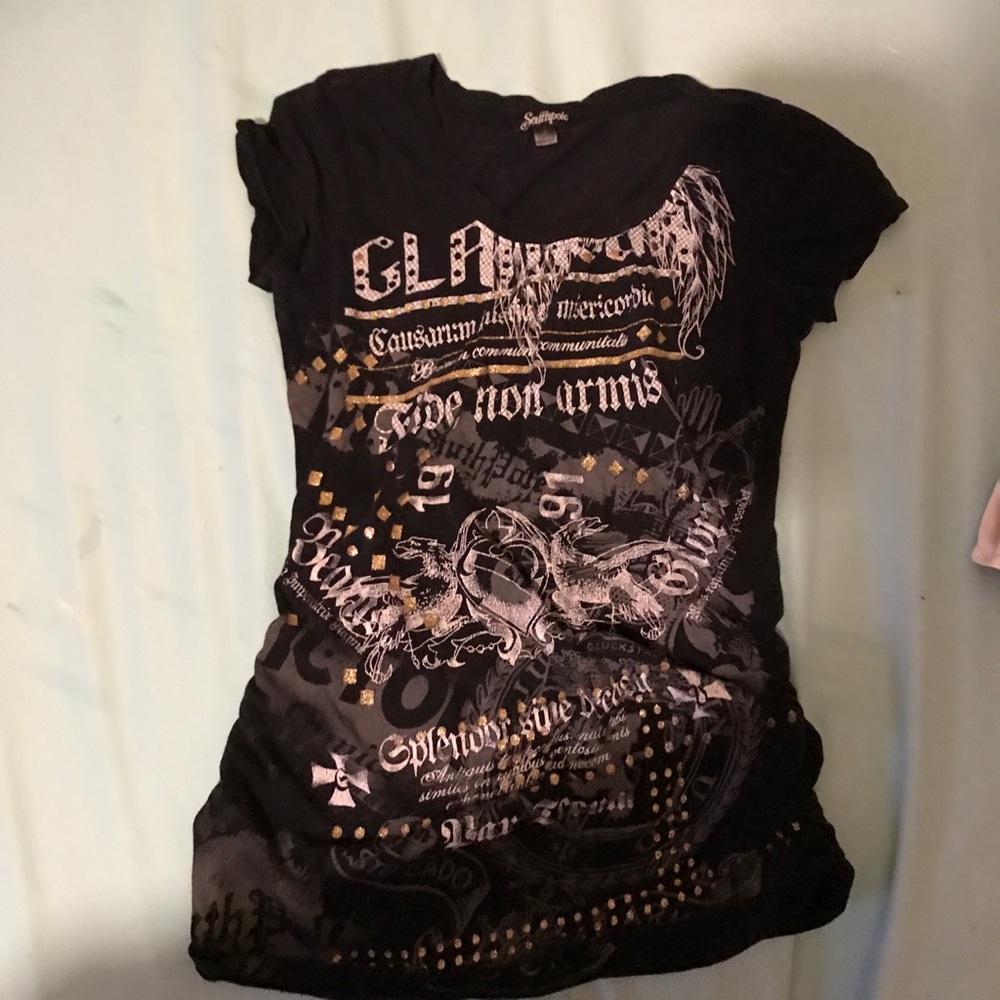 SouthPole, Juniors, Black, Short Sleeve Tee