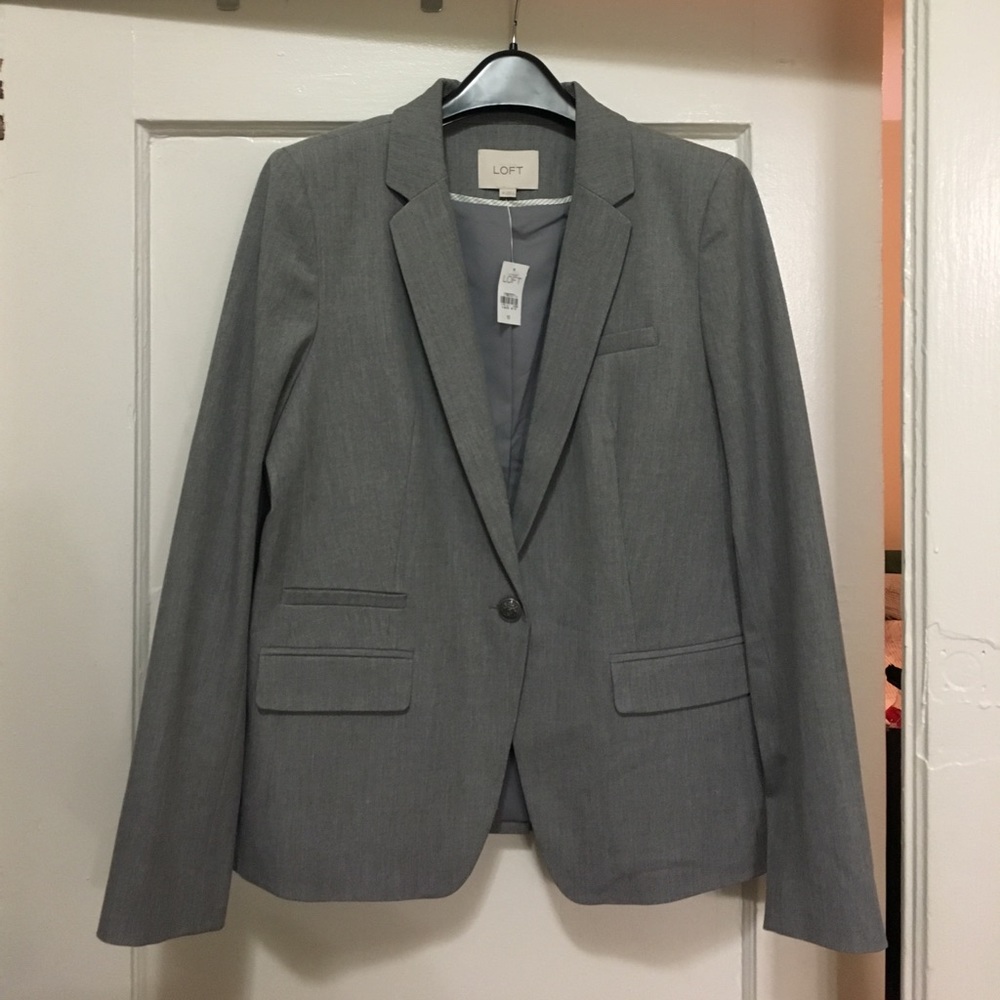 NWT LOFT gray blazer