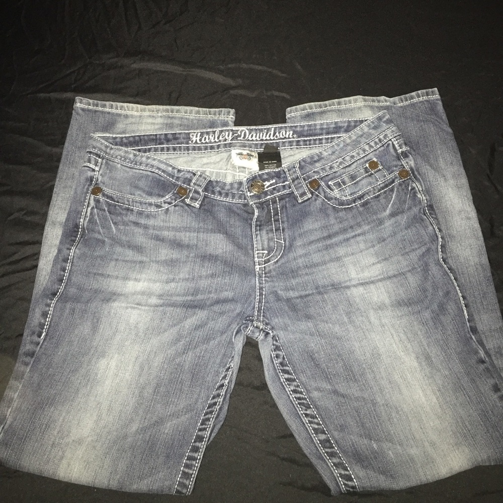 2 pairs of Harley Davidson Jeans