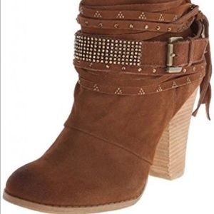 Naughty Monkey Bejeweled Suede Boots!