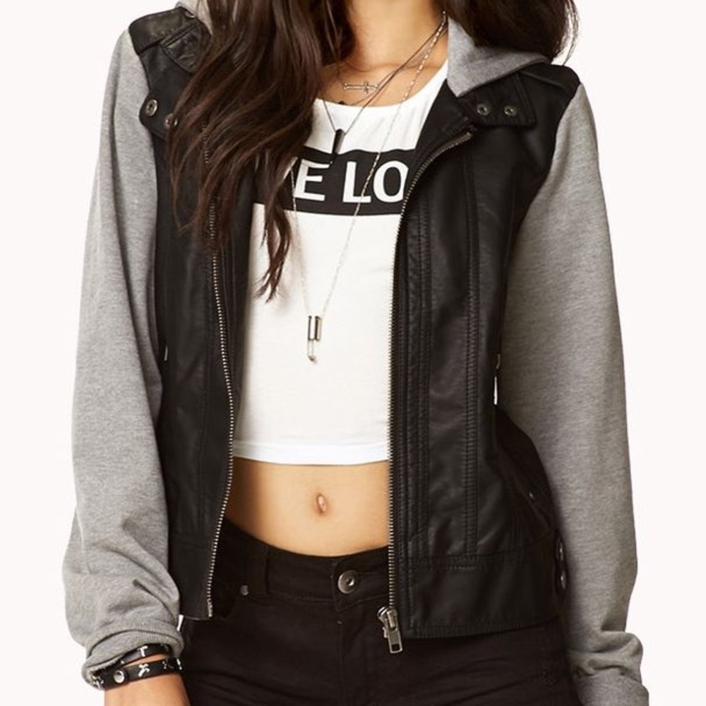 🕶 Cool Girl Faux Leather Jacket (Forever21) 🕶