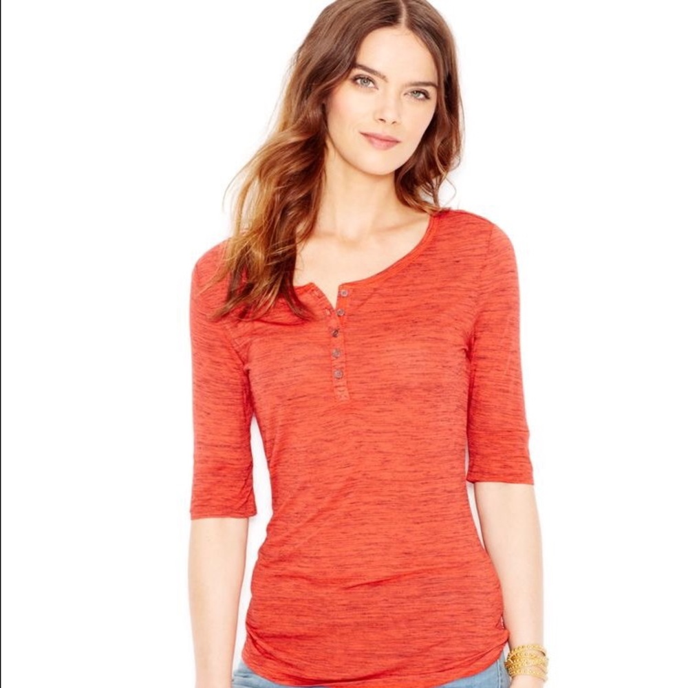 heathered henley tee by Levi