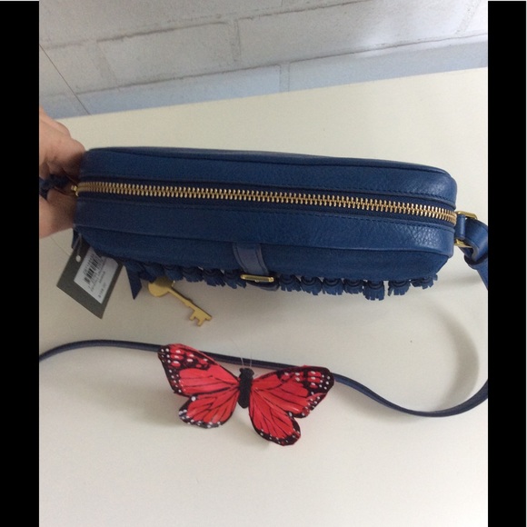 Fossil Kendall Tasseled Cross Body Bag NWT - Picture 6 of 7