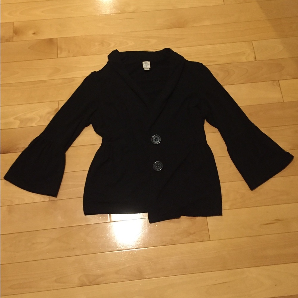 Aqua Bell Sleeve Jacket/Cardigan