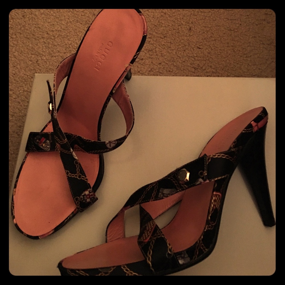 Gucci high heel slides. Sz: 8 (worn 1x)