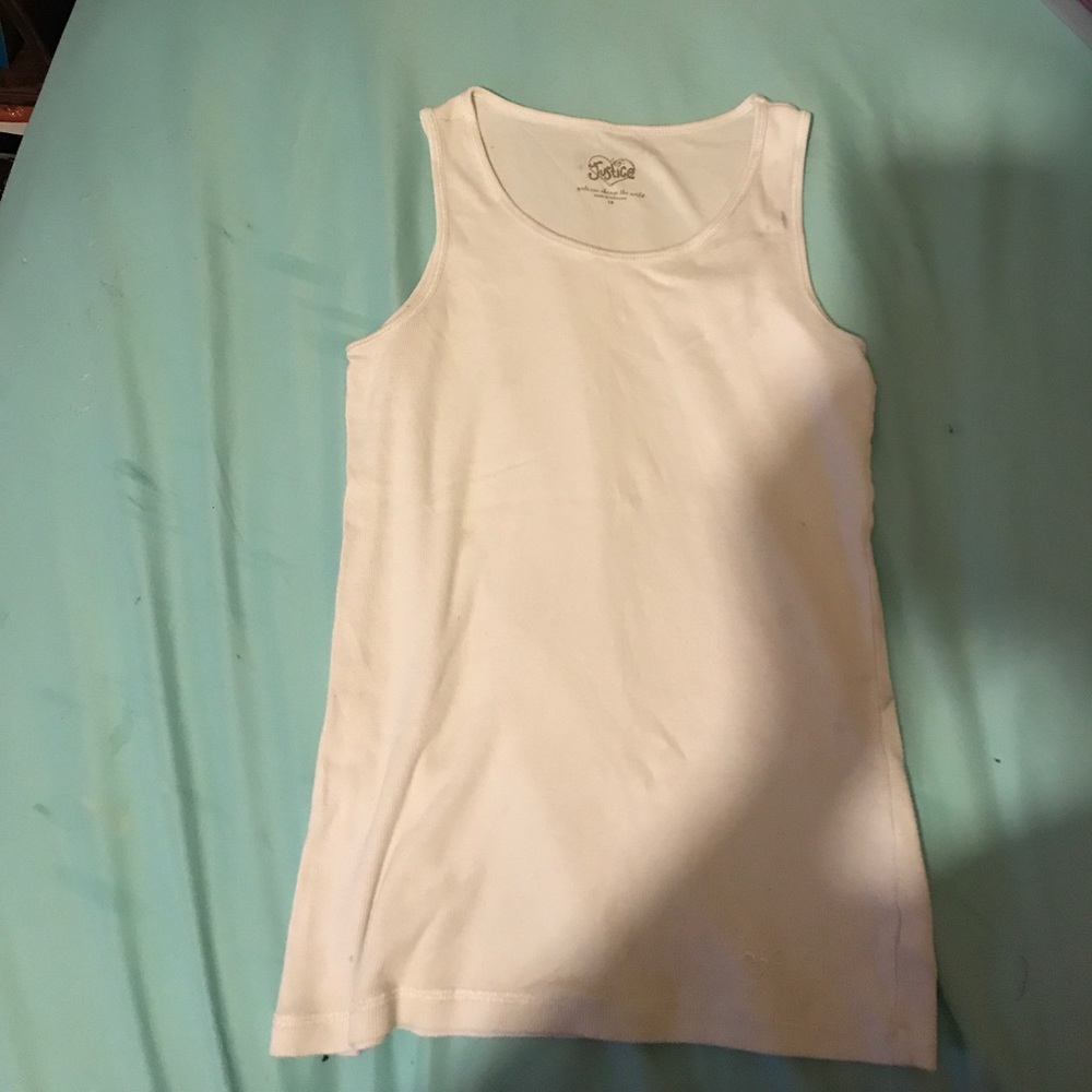 Justice, Children's, White, Tank Top