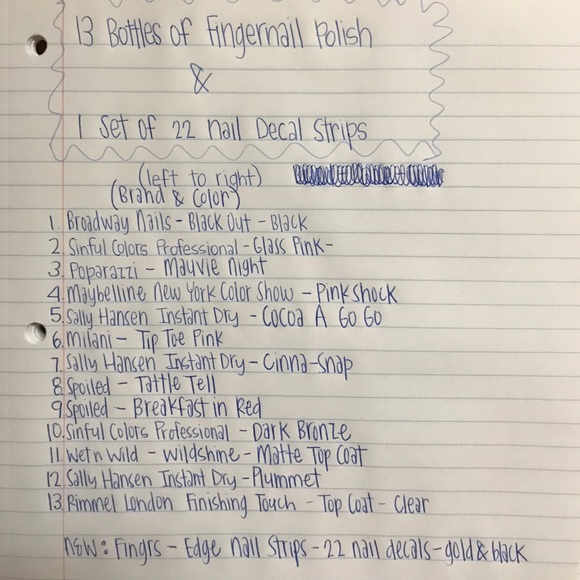 13 Nail Polishes & 1 Set of Nail Decals - Picture 4 of 4