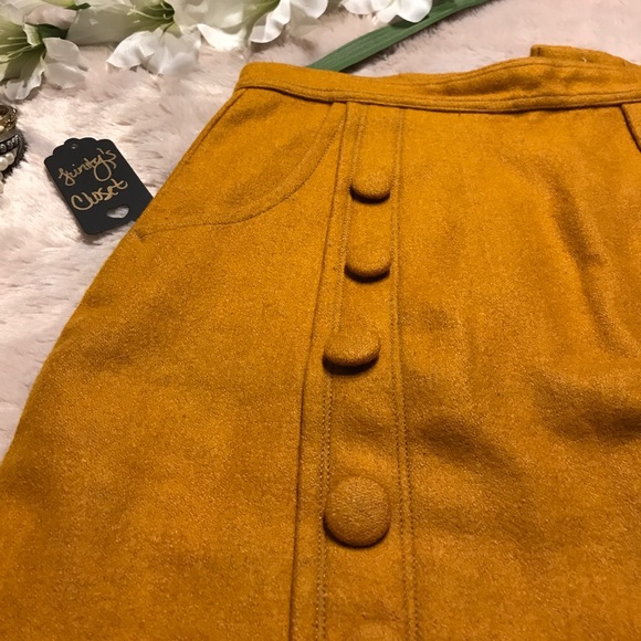 Yellow vintage pencil skirt - Picture 3 of 4