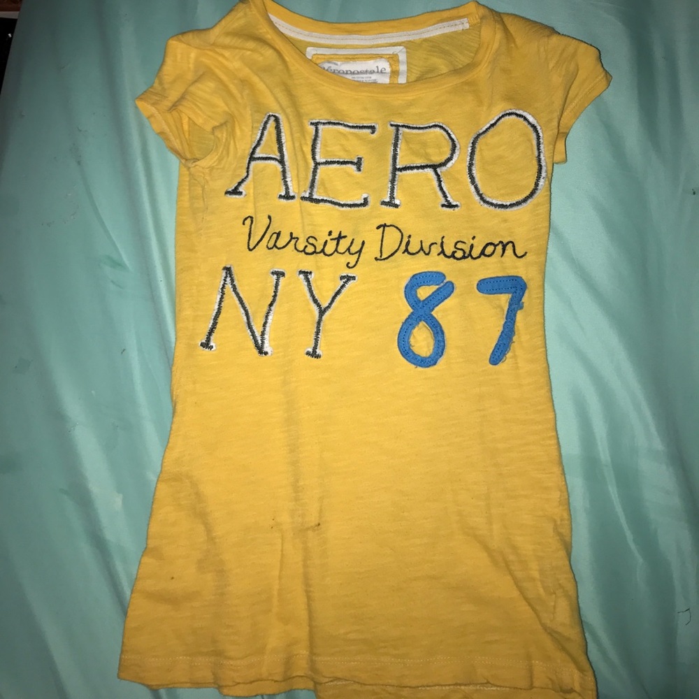 Aéropostale, Juniors, Yellow Short Sleeve Tee