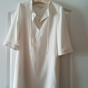Trina Turk white shirt dress