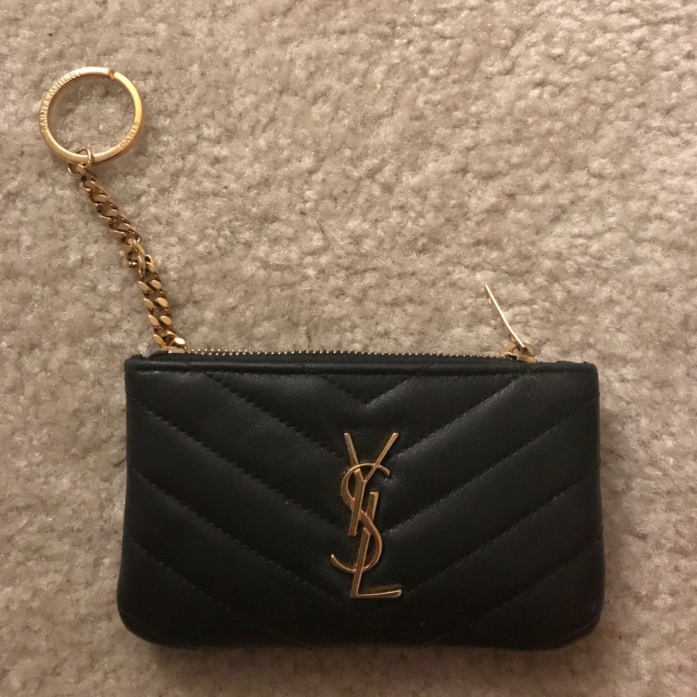 Saint Laurent keychain wallet