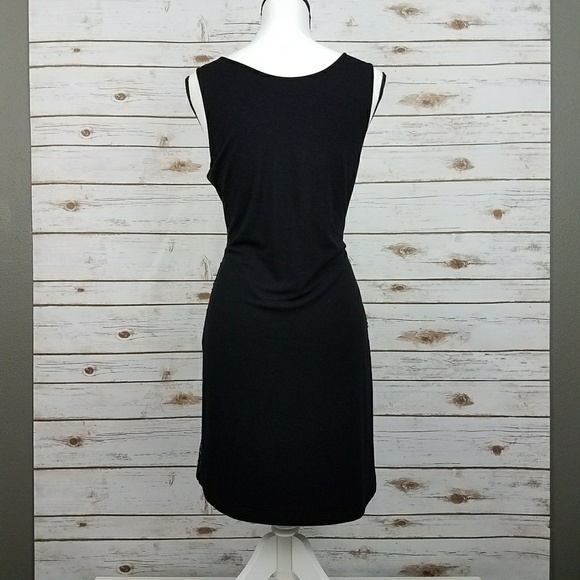 {Calvin Klein} Black Sequin Knit Tank Dress Sz. 8 - Picture 2 of 7