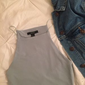 NEW | Green Square Neck Crop Top