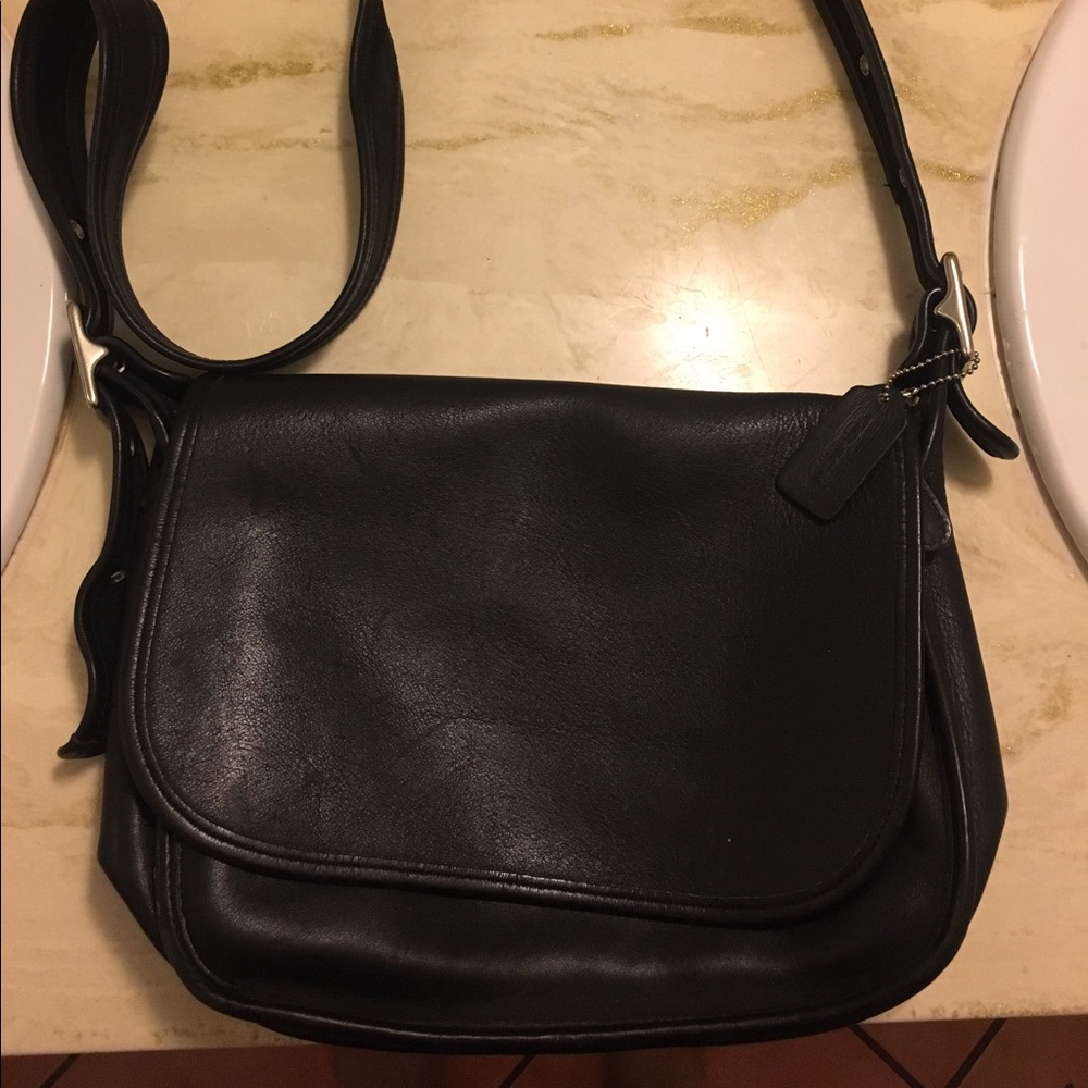 Black COACH Leather Purse/Shoulder Bag