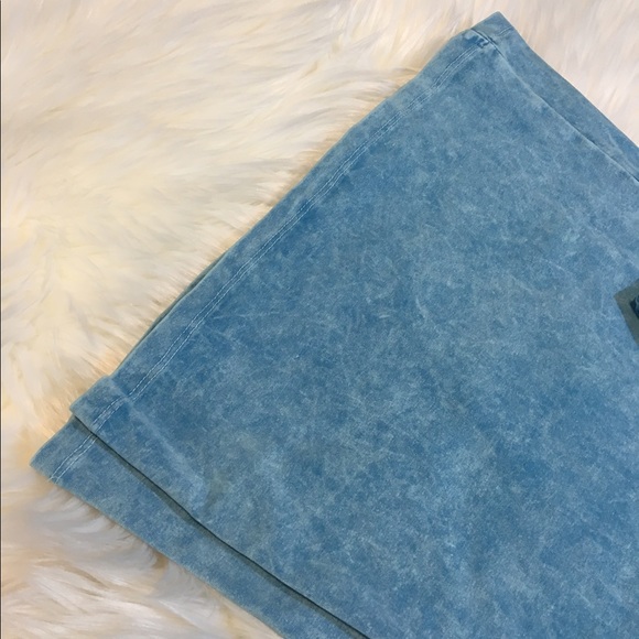 1 Small Left✔️Blue Mineral Washed Bell Bottoms - Picture 6 of 8