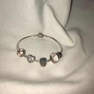 Pandora bracelet with charms