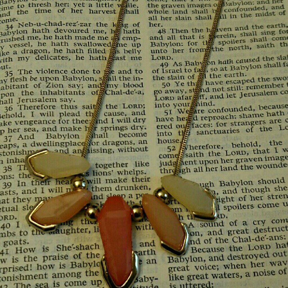 New Guitar String Gold Tone Statement Necklace