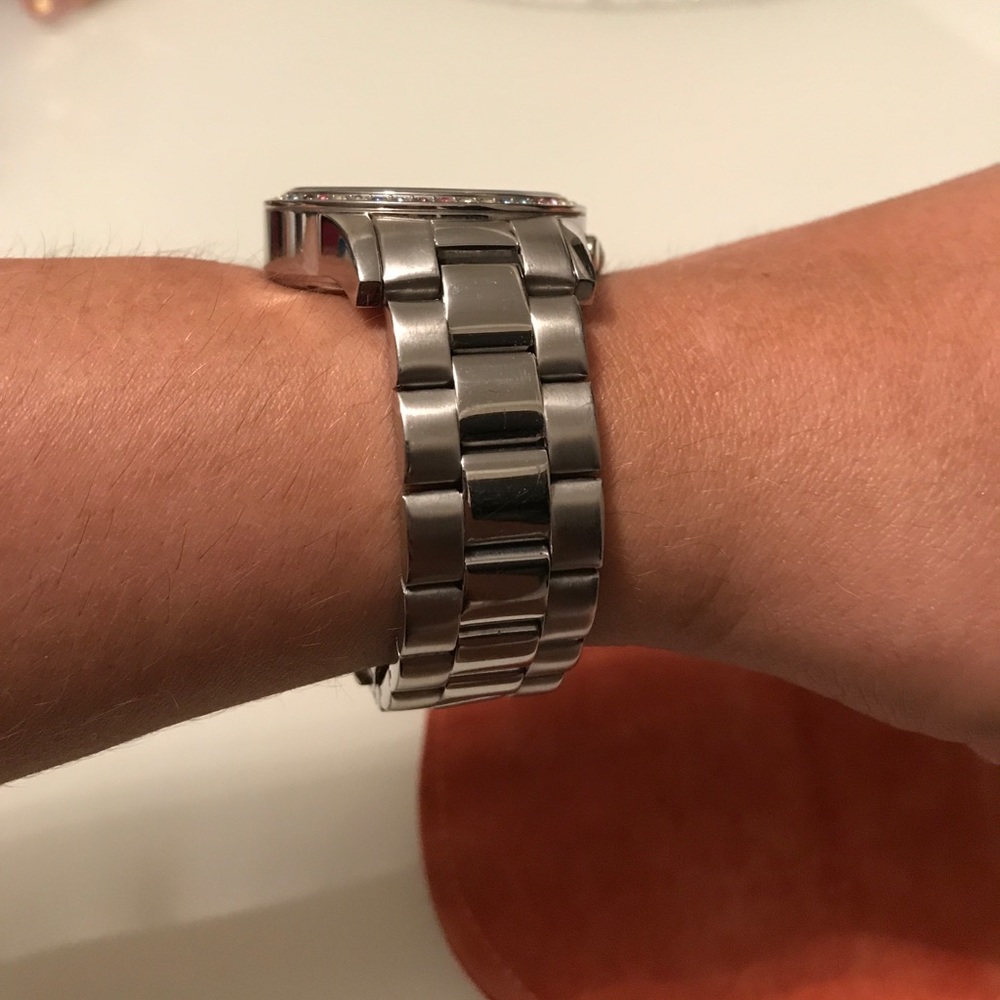 DKNY watch with multi colored crystals on face. - Picture 7 of 8