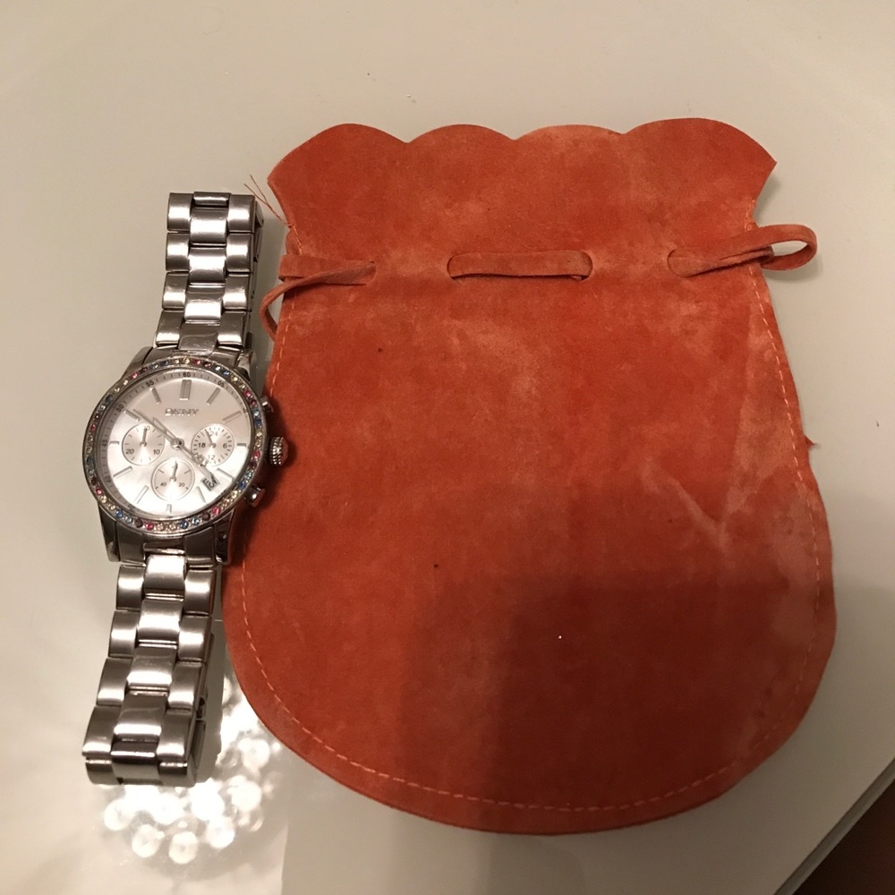 DKNY watch with multi colored crystals on face. - Picture 8 of 8