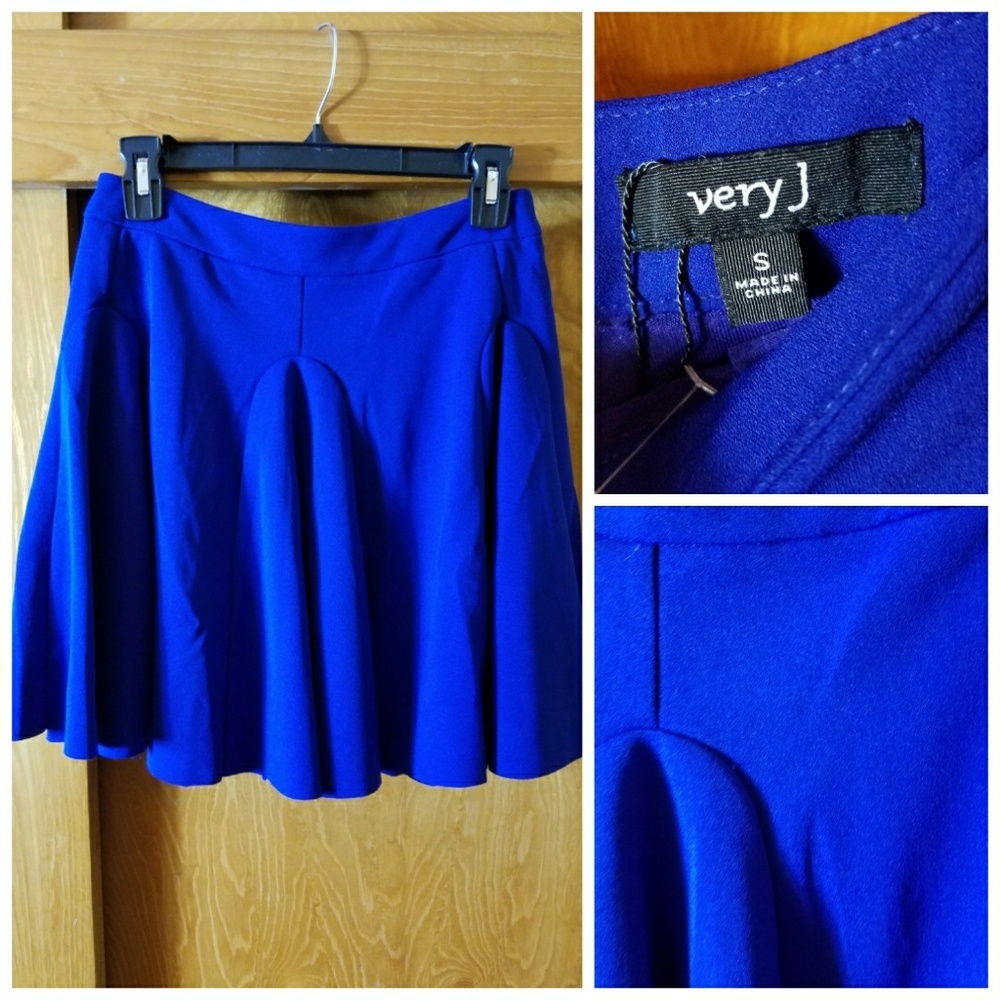 Very J Cobalt Blue Skirt