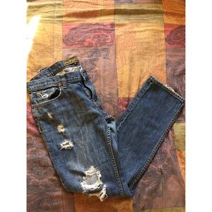 PINK Victoria's Secret distressed denim jeans