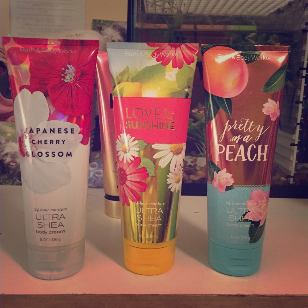 Three Bath & Body Works Lotions