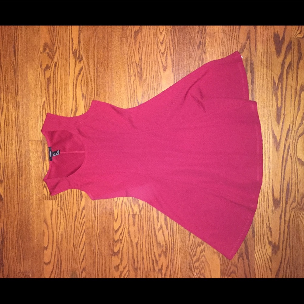 Red fit and flare dress