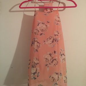 Floral high neck tank top