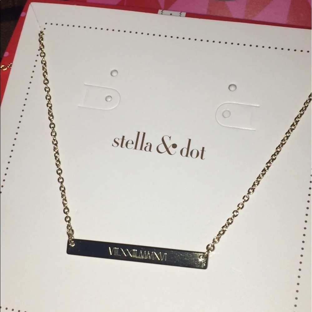 Stella & Dot Engraved Delicate Necklace