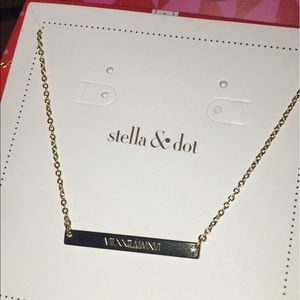 Stella & Dot Engraved Delicate Necklace