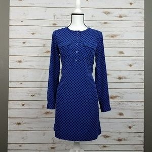 {GAP} Blue/Black Polka Dot Shirt Dress-Size Small