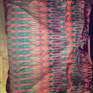 Maternity swim top and black maternity bottom