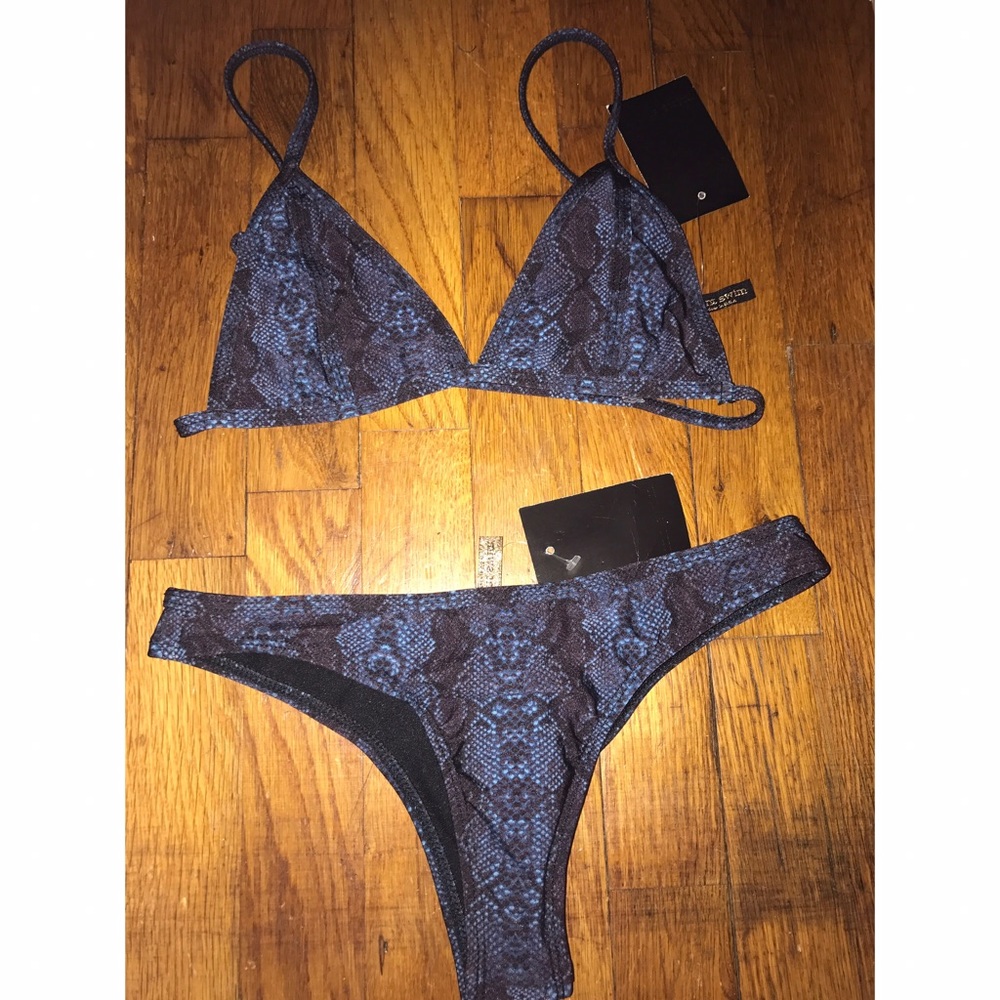 Mint Swim snake print bikini