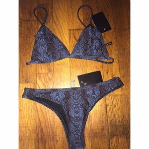 Mint Swim snake print bikini