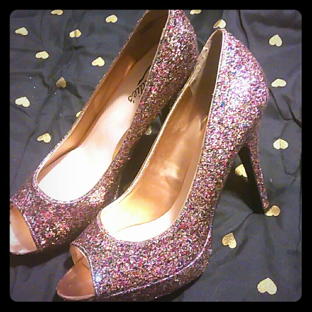 "Candies glitter heels"