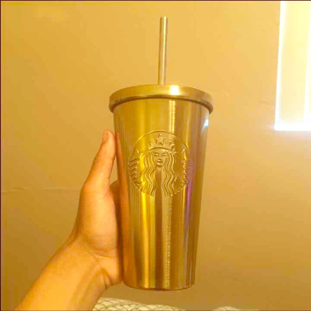 Metal Starbucks Cup